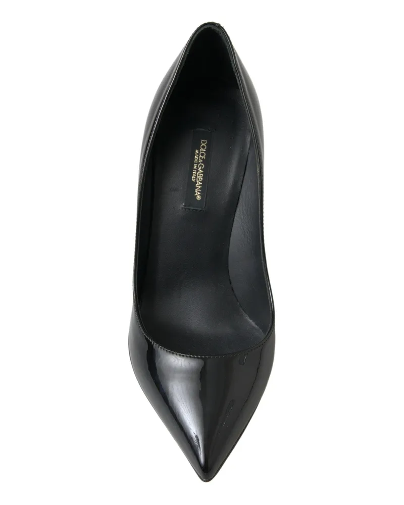 Dolce & Gabbana Women's Black Patent Leather High Heels Pumps Shoes Black