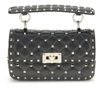 Rockstud Spike Shoulder Bag — Black