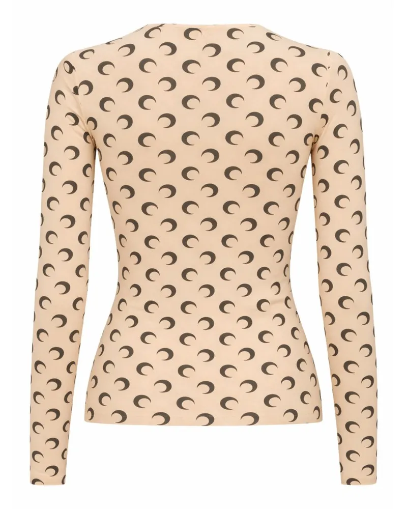 Marine Serre Moon Top — Beige Beige