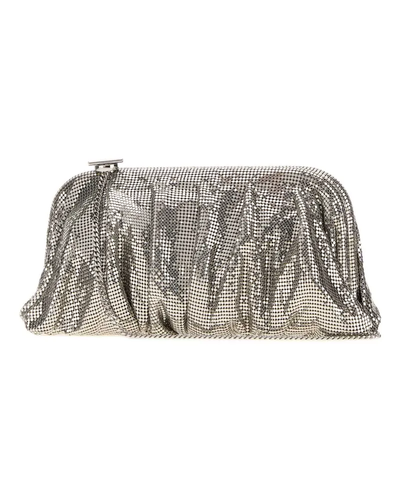 Benedetta Bruzziches Women's Silver Metal Knit Large Venus Clutch Mercury Silver