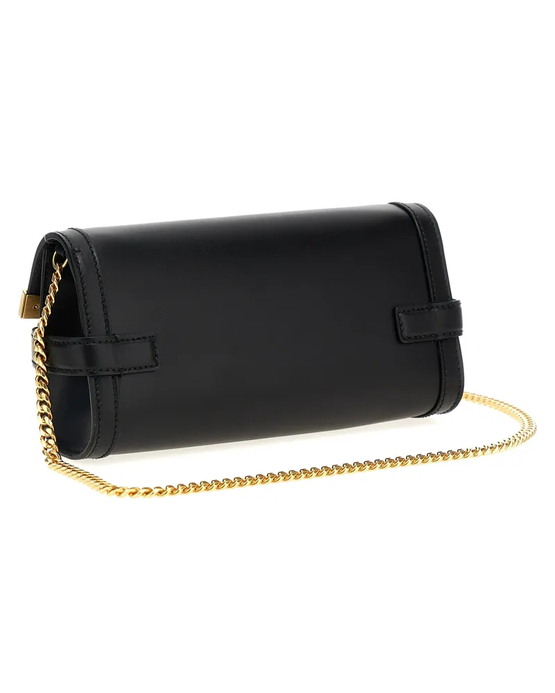 Balmain Women's Black Calfskin Clutch Bag Black