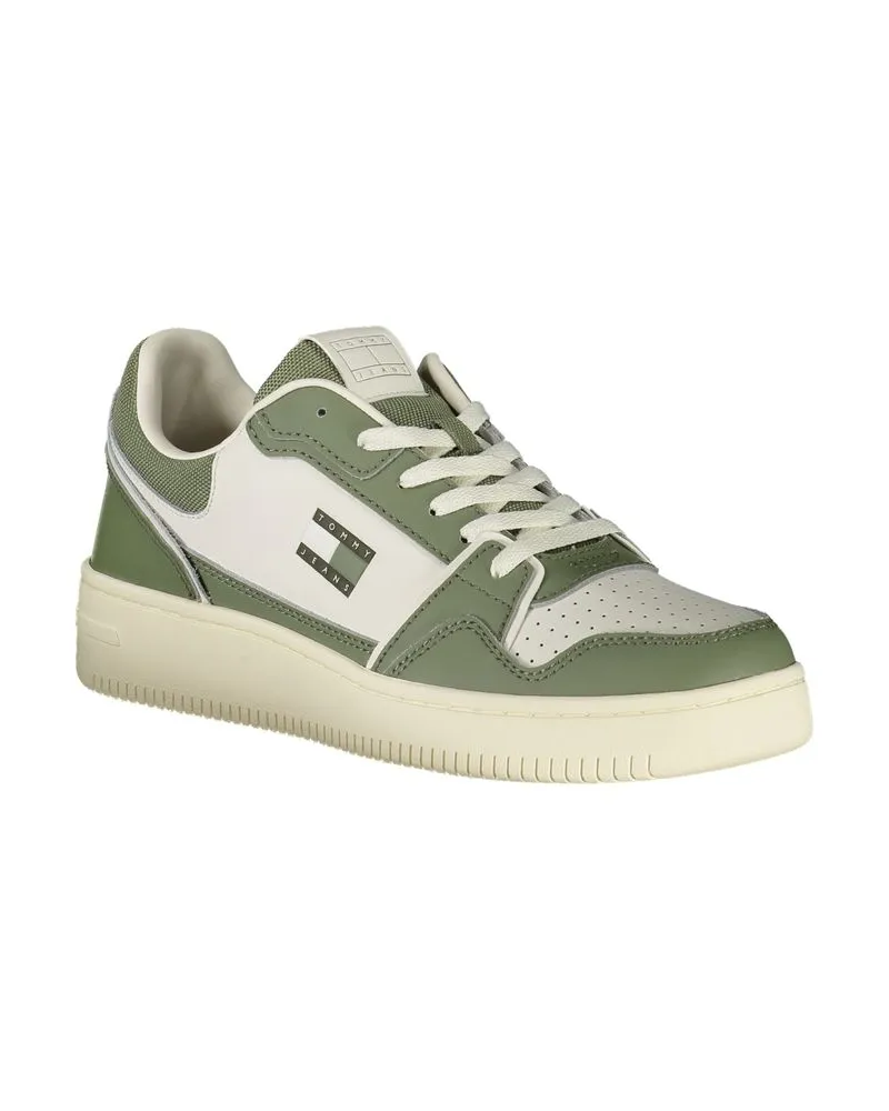 Tommy Hilfiger Leather & Polyurethane Colorblock Sneaker — Green Green