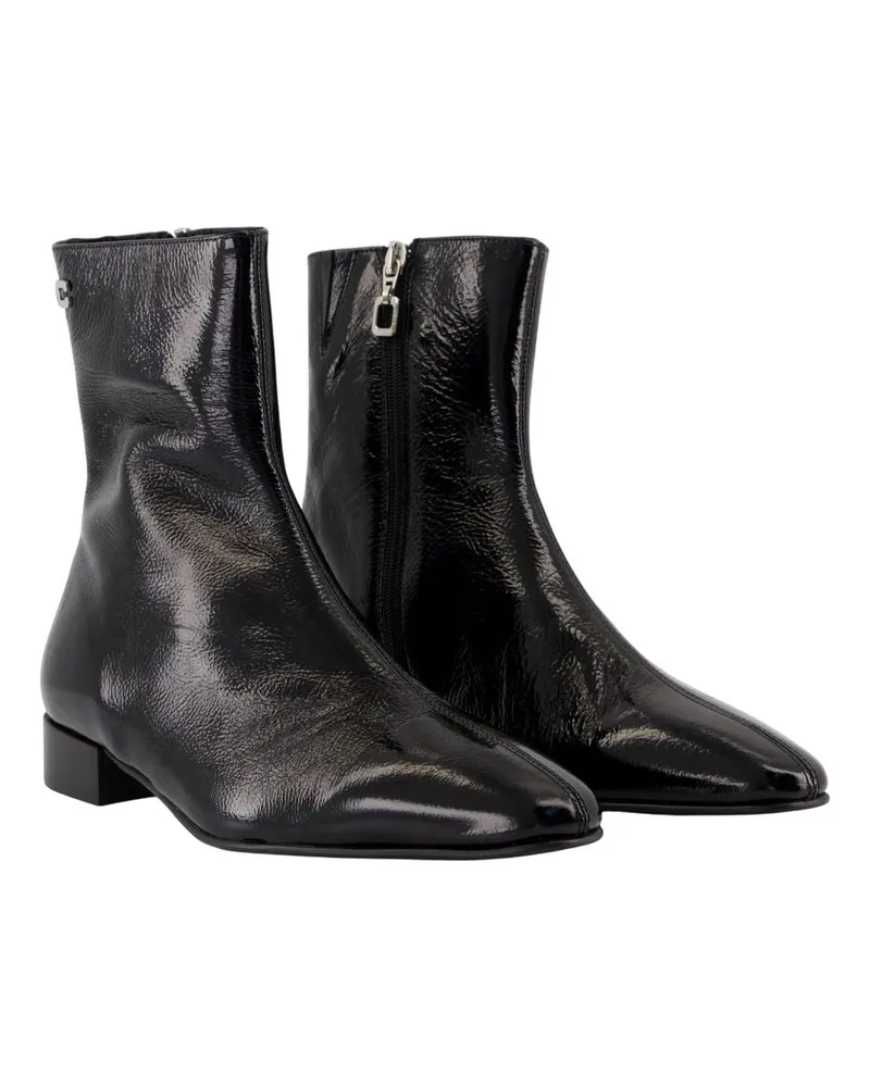 Carel Women's Aiglon Ankle Boots -  Leather Black Calfskin Shoes Ankle-Boots Black