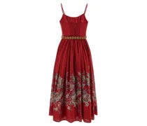 Women's Multicolor Cotton Midi Dress