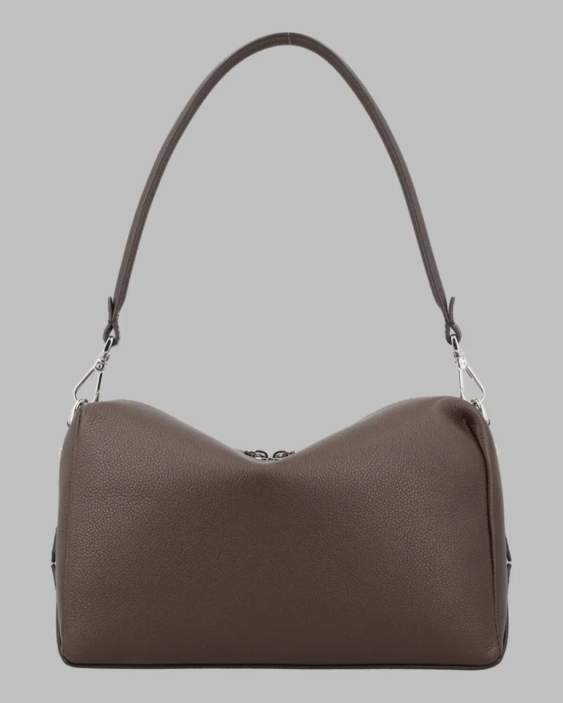 Fendi Lui Calfskin Leather Shoulder Bag — Brown Brown
