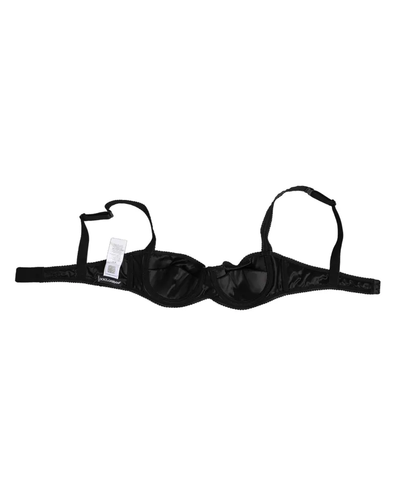 Dolce & Gabbana Acetate Stretch Balconette Bra — Black Black