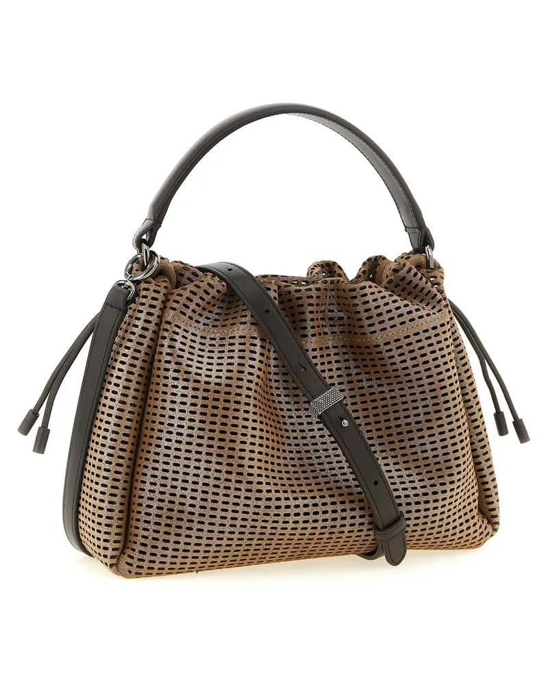 Brunello Cucinelli Mellow Bucket Bag — Tan Tan