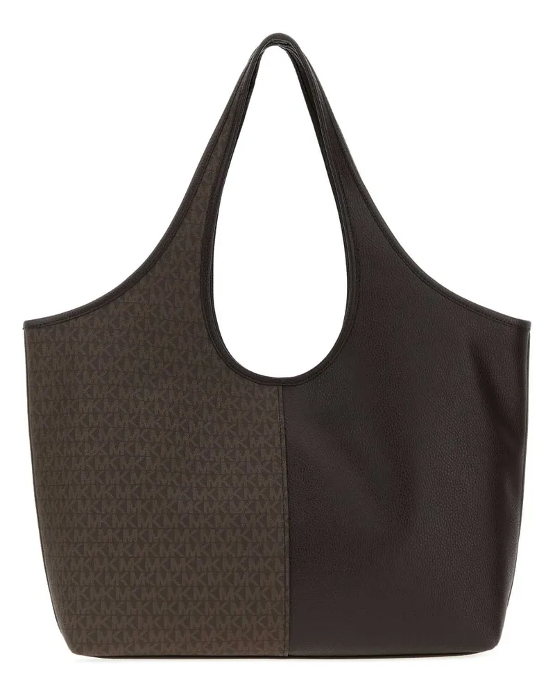 Michael Kors Women's Chocolate Canvas And Leather Large Henly Shopping Bag Borse A Mano Brown