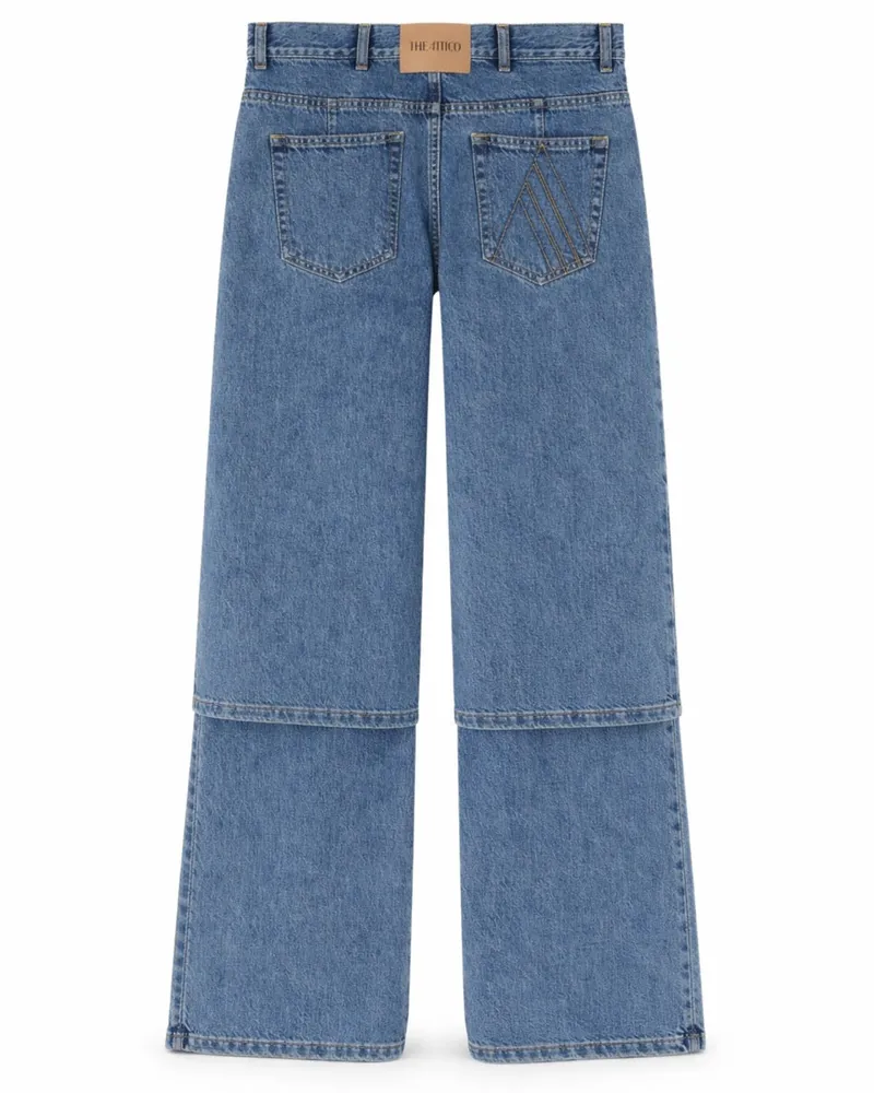 ATTICO Regular Fit Cotton Jeans — Blue Blue