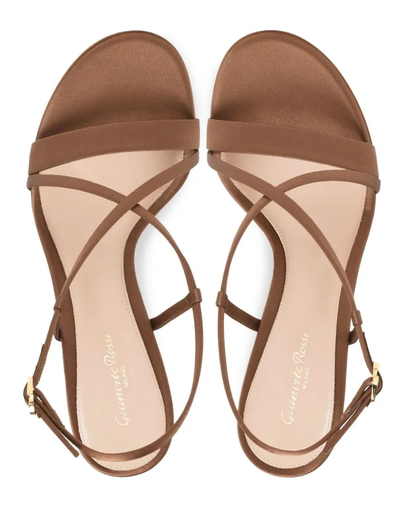 Gianvito Rossi Larisse Heel Sandal — Brown Brown
