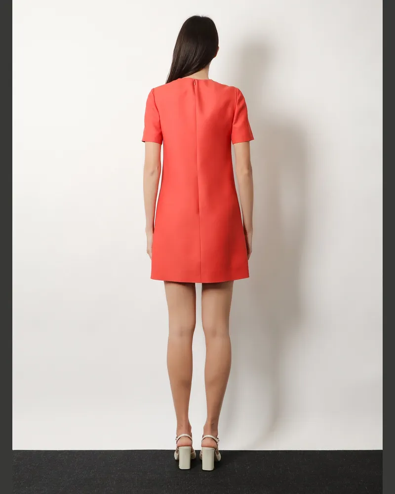 Valentino Garavani Women's Short Dress Red Wool-Silk Virgin Wool Red