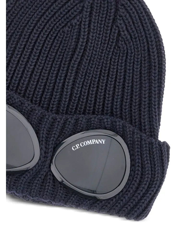 C.P. Company Men's Goggle Hat Midnight Blue Wool Navy