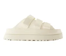 Women's Chunky Platform Slide Sandal White Synthetic