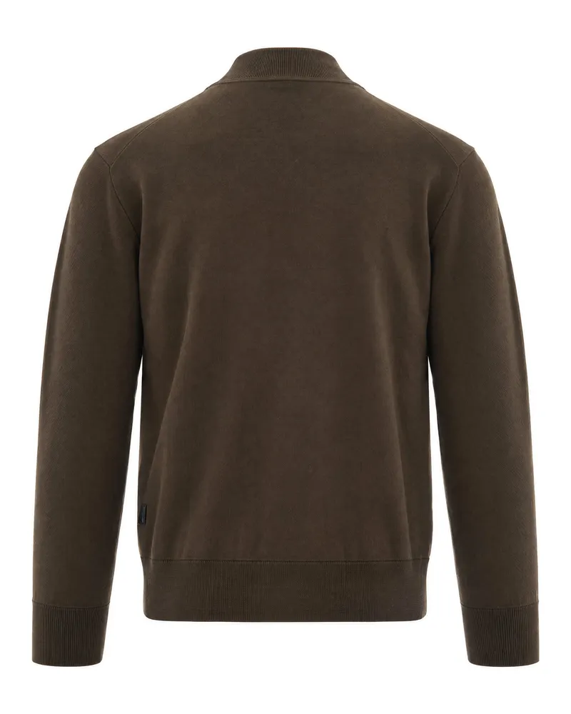 Paolo Pecora Milano Wool-Cotton Blend Cardigan — Brown Brown