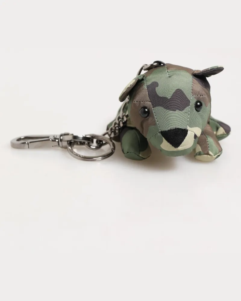 Dolce & Gabbana Men's Camouflage Multicolor Animal Silhouette Keychain Keyring Accessory Multicolor