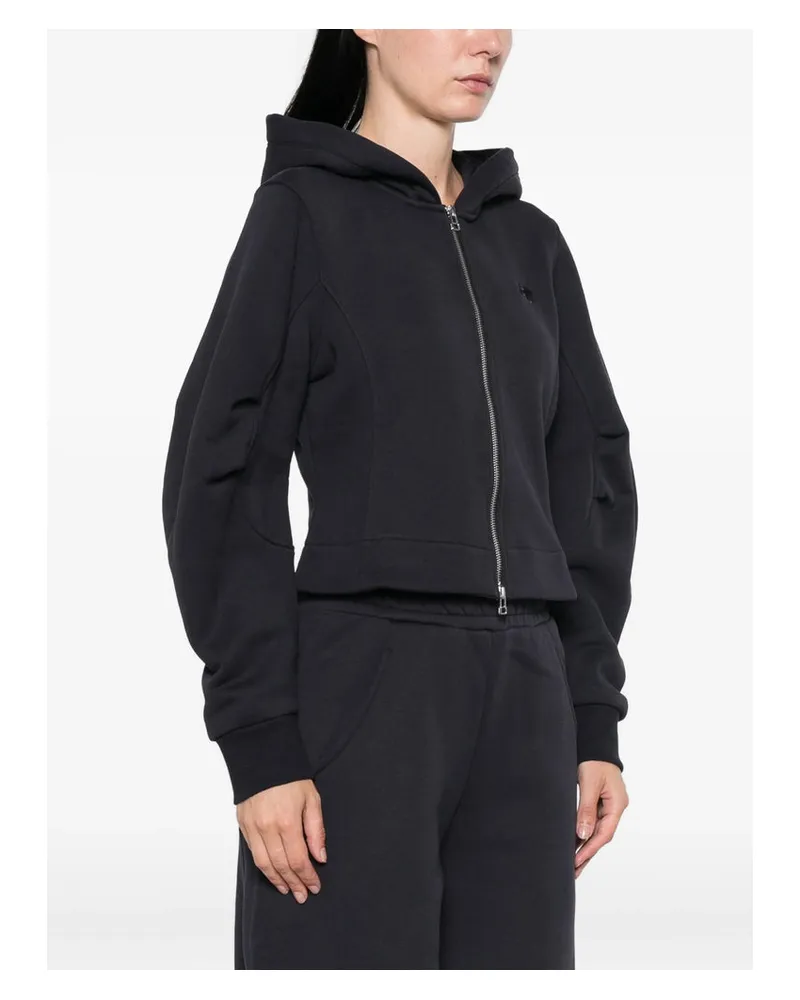 New Balance Logo-Embroidered Cotton Hoodie — Black 