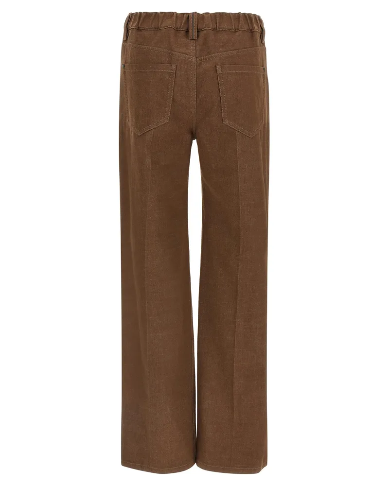 Brunello Cucinelli Women's Brown Cotton Jeans Denim Clothing Brown