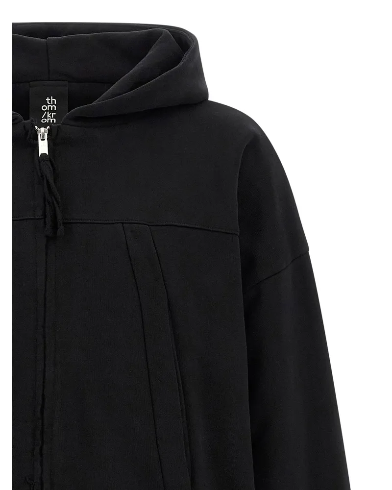 THOM KROM Metal Zip Closure Hoodie — Black Black