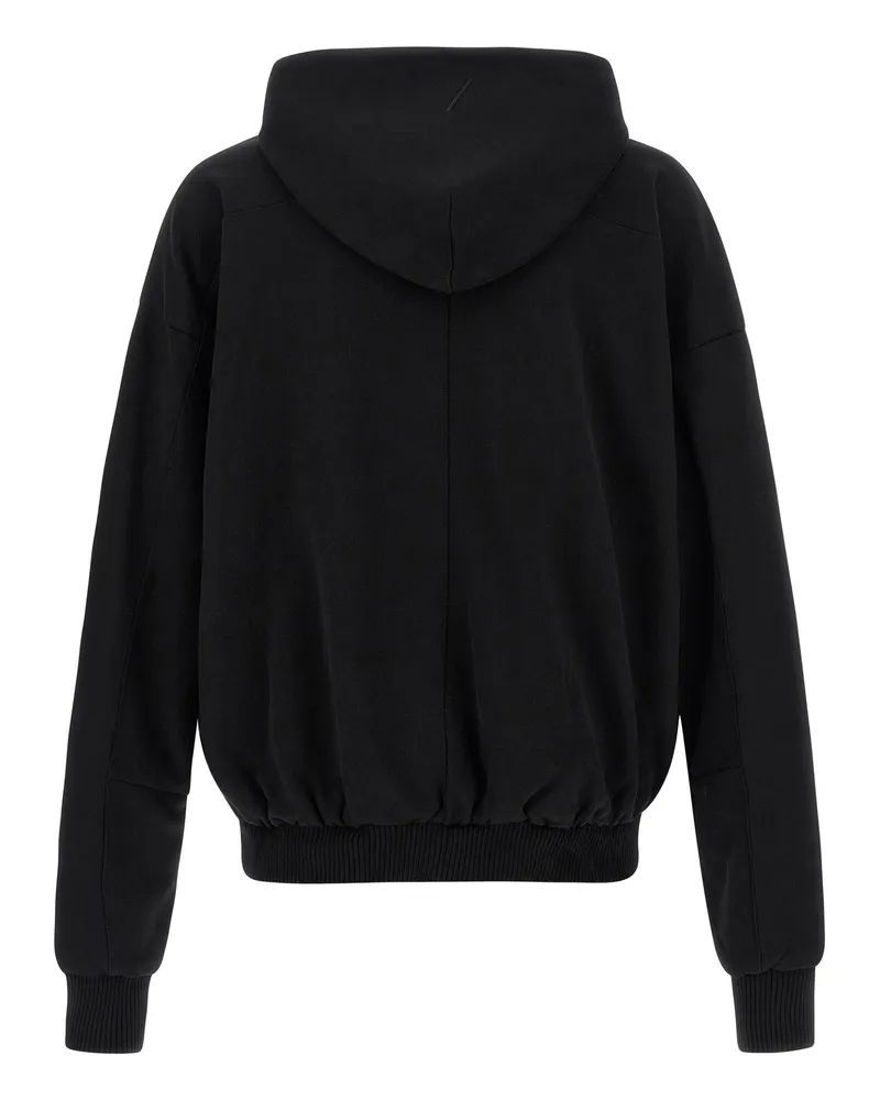 THOM KROM Metal Zip Closure Hoodie — Black Black