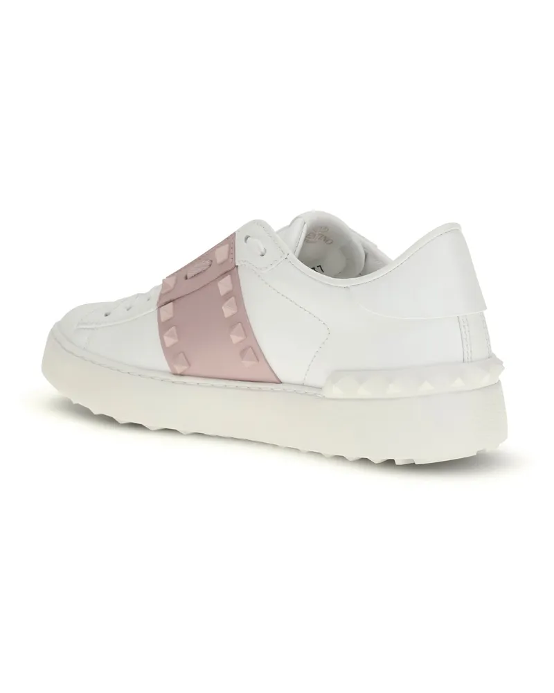Valentino Garavani Women's Sneakers Open Rockstud White-Water Rose Rose-White Upper: Calf Leather Trainers White/water Rose/white White