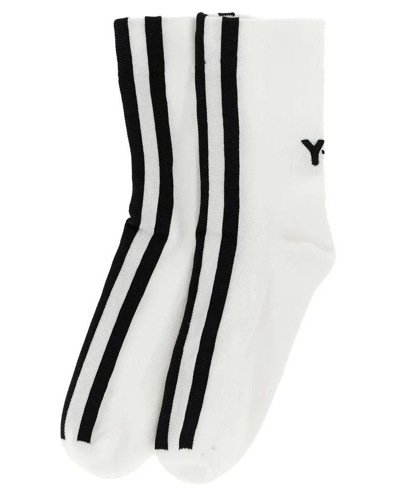 Y-3 Stripes Socks White