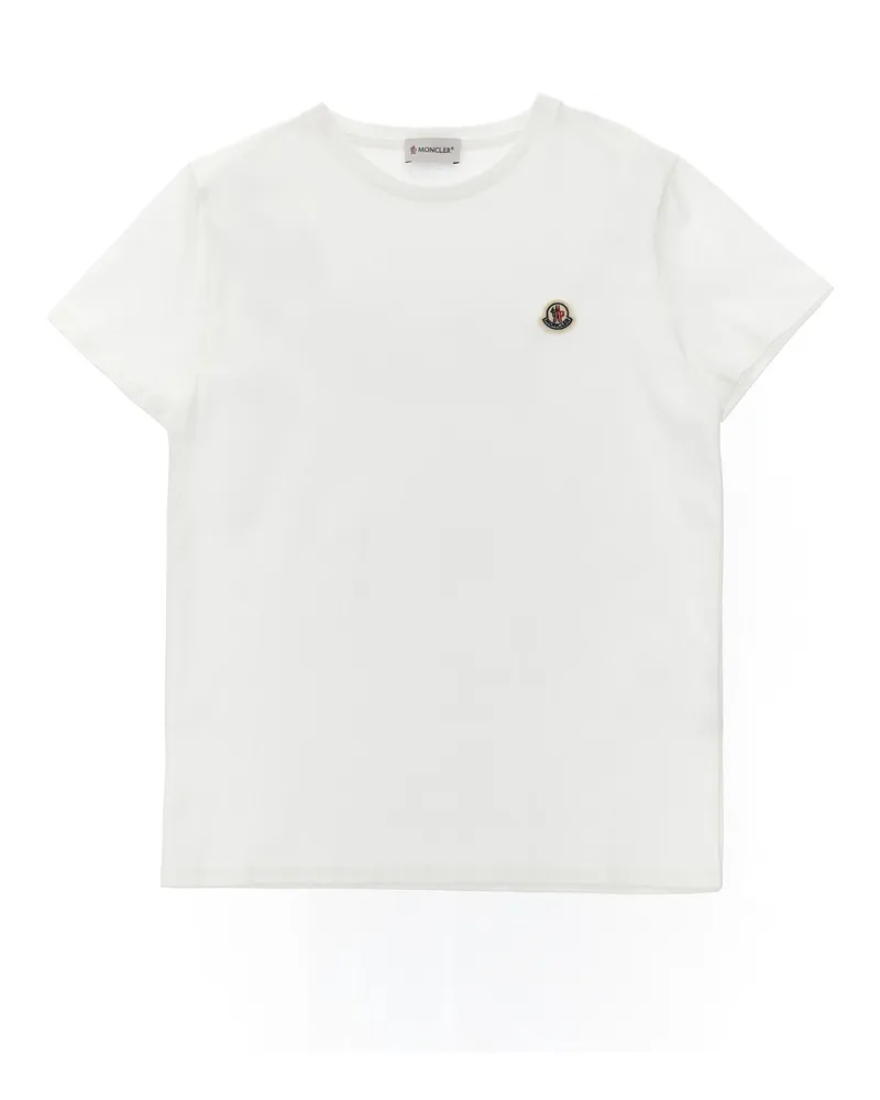 Moncler Logo-Patch Cotton T-shirt — White White
