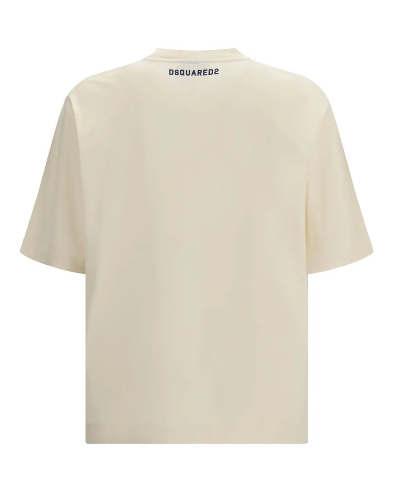 Dsquared2 Men's Cotton T-Shirt Ivory T-Shirts And Polos Ivory