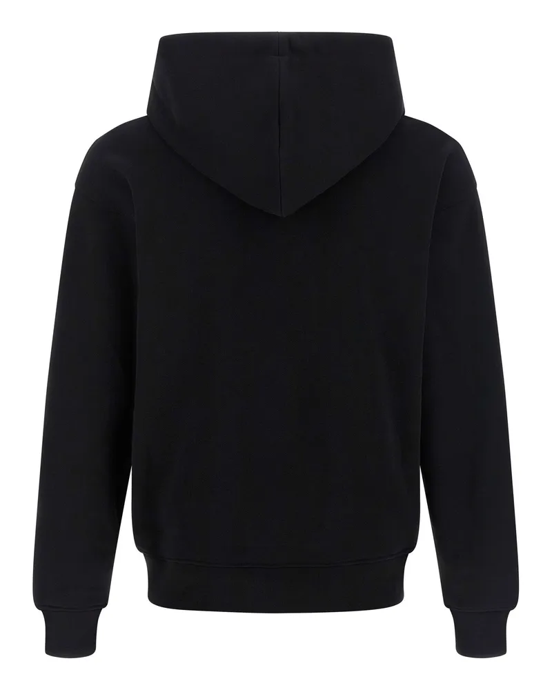 Moschino Goose-Print Cotton Hoodie — Black Black
