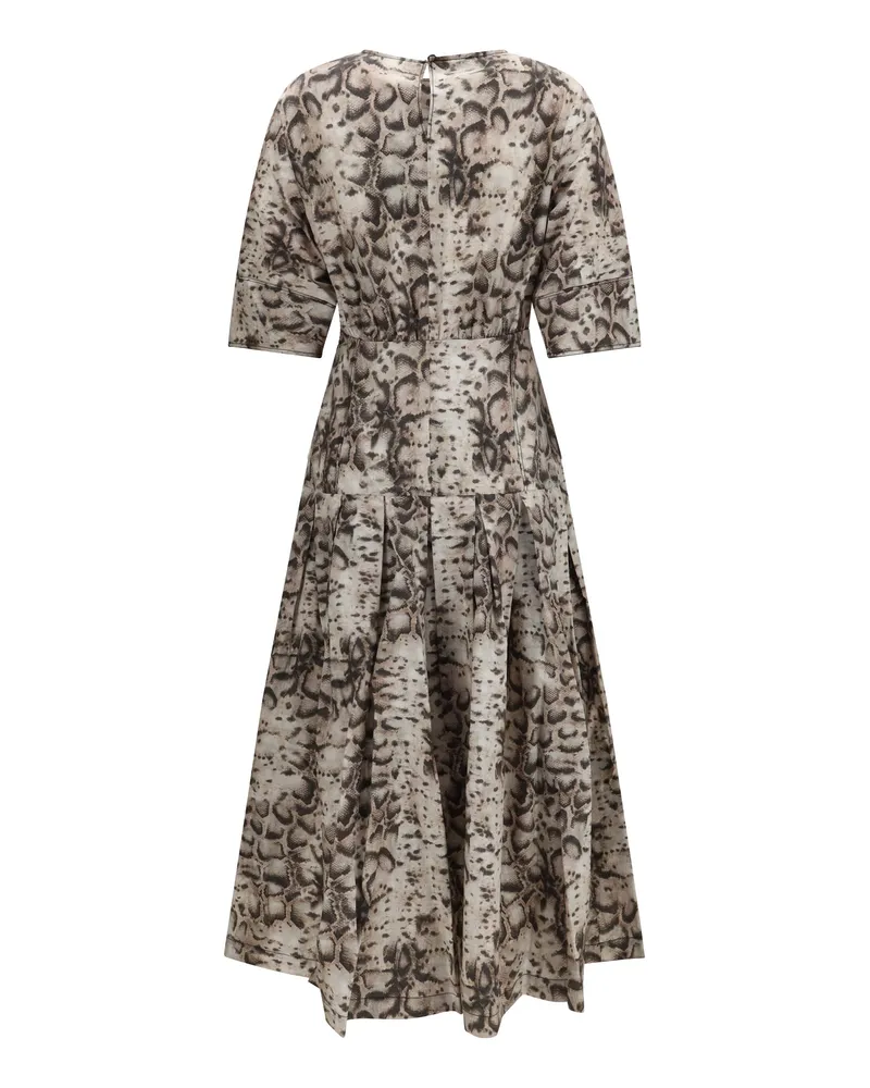 Pinko Women's Cut-Out Short Dress Beige-Nero Cotton Beige/nero Beige