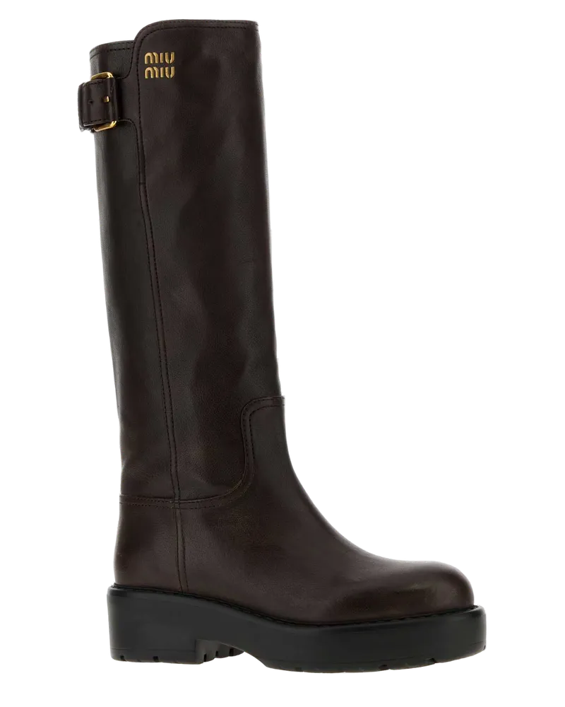 Miu Miu Boots — Brown Brown