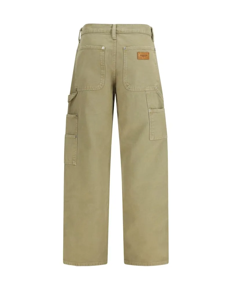 Alexander Wang Women's Bicolor Cotton Cargo Pants Beige