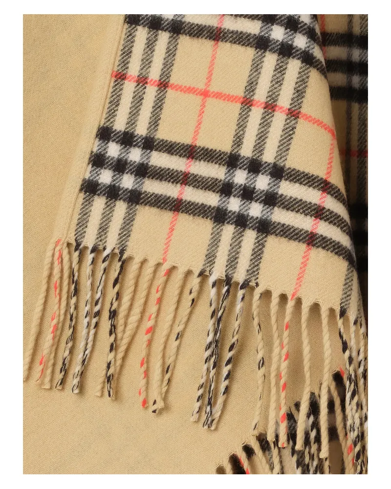 Burberry Check Cape — Beige Beige