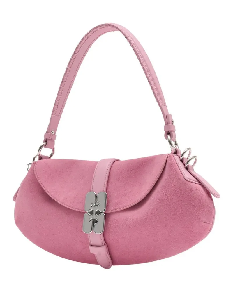 Ganni Women's B Kat Shoulder Bag Synthetic Pink Shoulder-hobo-bags Pink