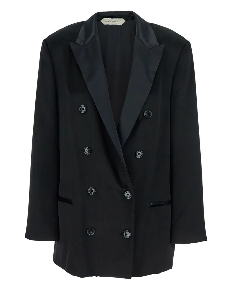 Alberta Ferretti Women's Blazer Double-Breasted Black Dress Black