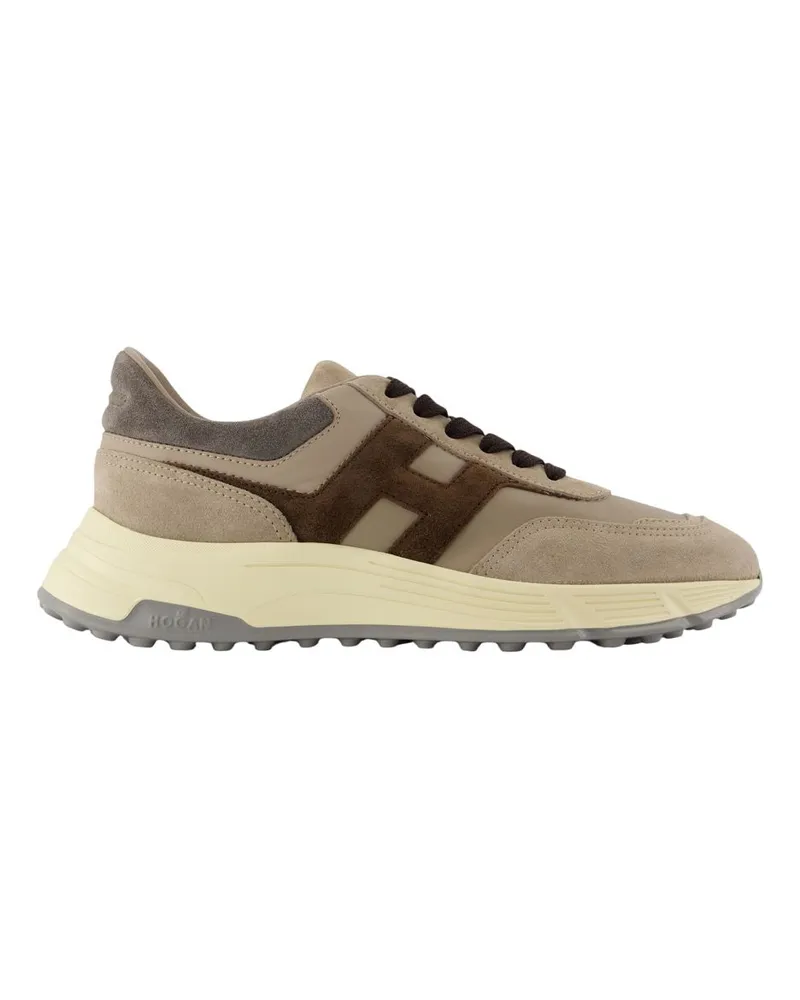 Hogan Men's Hyperlight Allacciato H Sneaker Beige Calfskin Beige