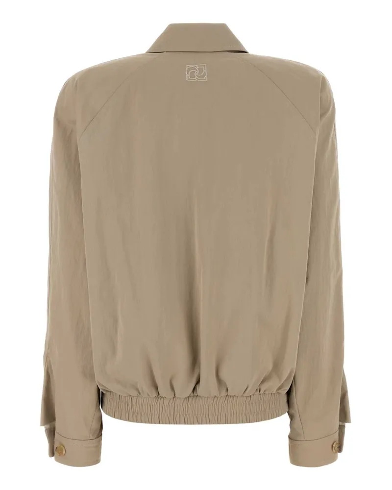 Magda Butrym Women's Beige Cotton Blend Bomber Jacket Giacche E Gilet Beige