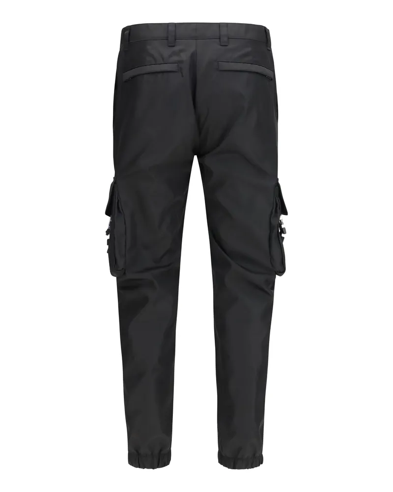 Prada Men's Cargo Pants Re-Nylon Black Polyamide Trousers Black