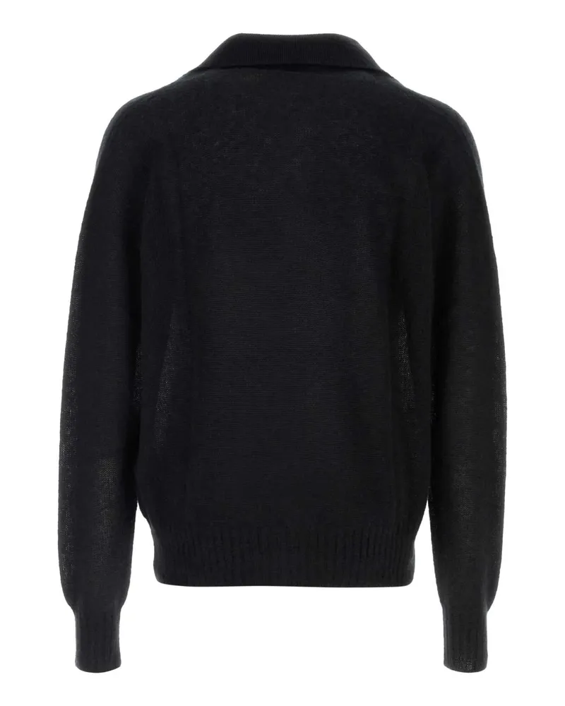 Tom Ford Men's Cashmere Polo Shirt Black Silk Black