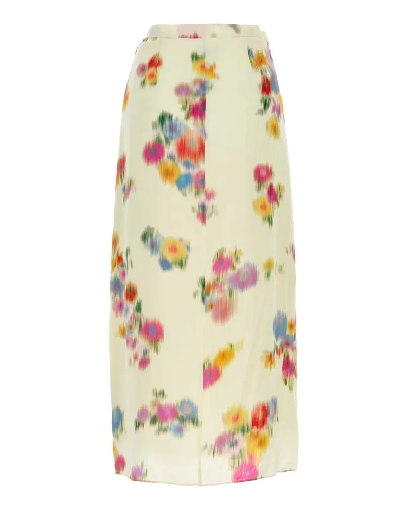 Étoile Isabel Marant Women's Printed Crepe Vanille Skirt Ecru Gonne Ecru