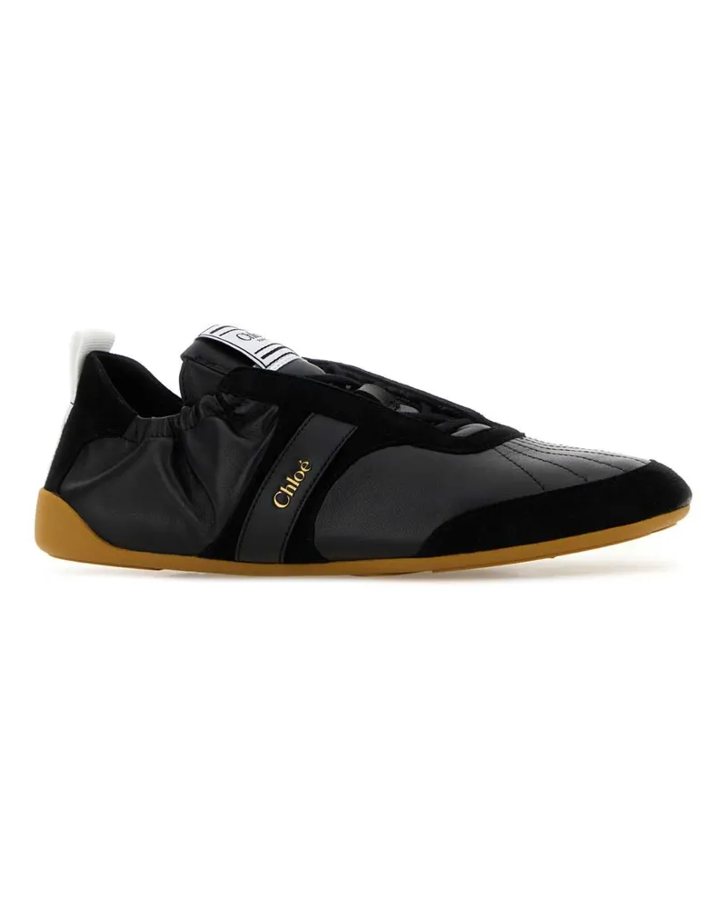 Chloé Women's Black Leather Chloã¨ Kick Sneakers Black