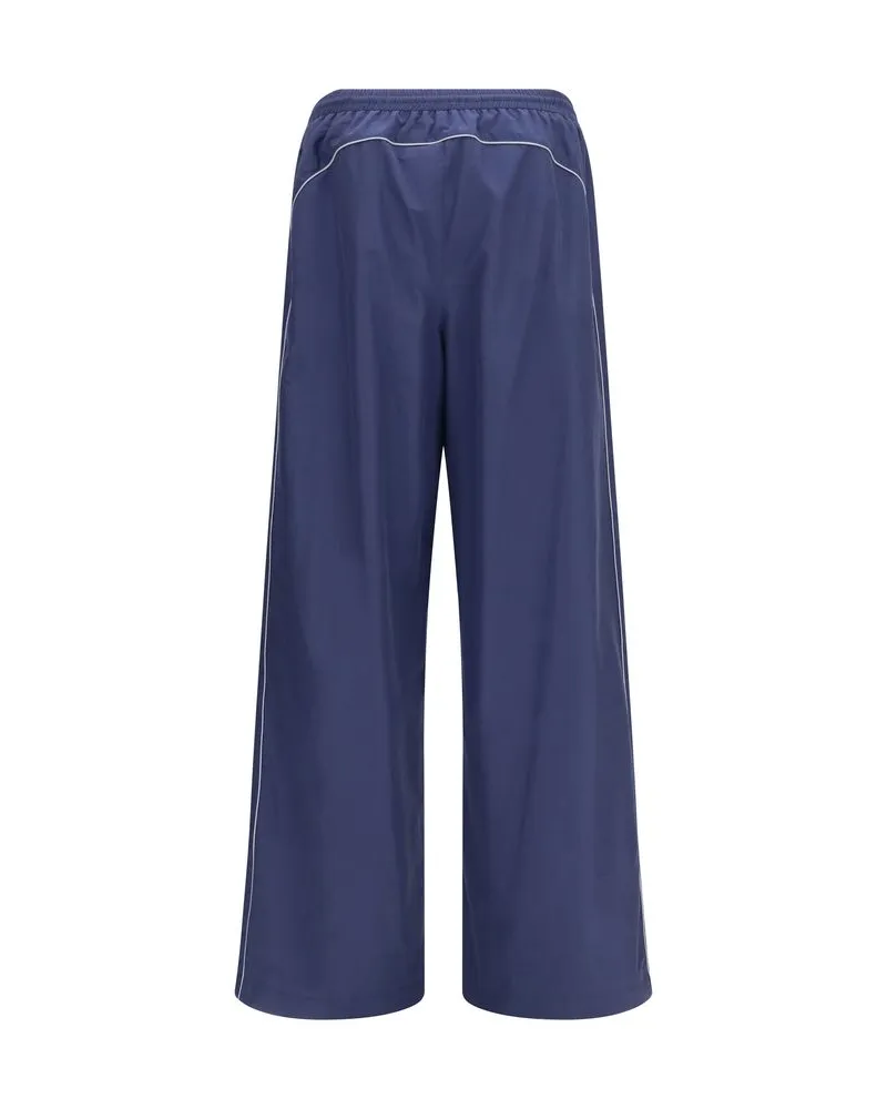 Balenciaga Men's Blue Cotton Athletic Pants Navy