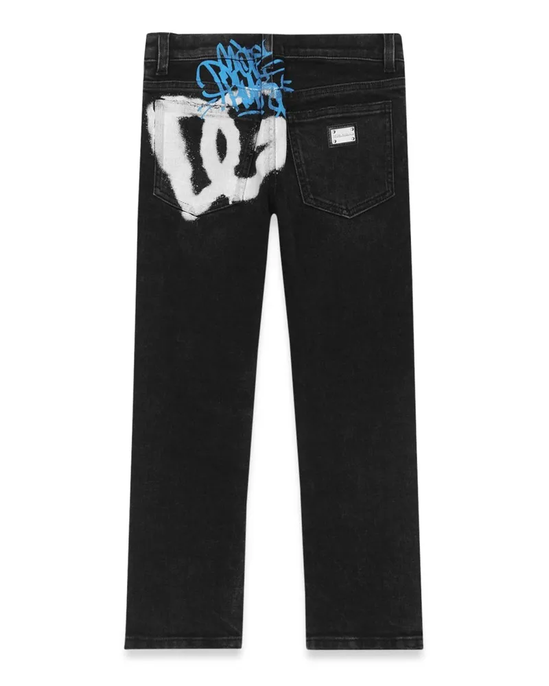 Dolce & Gabbana Five-Pocket Cotton Trousers — Black Black