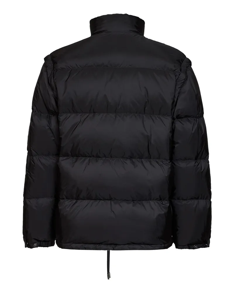 Prada Recycled Polyamide with Detachable Sleeves Down Jacket — Black Black