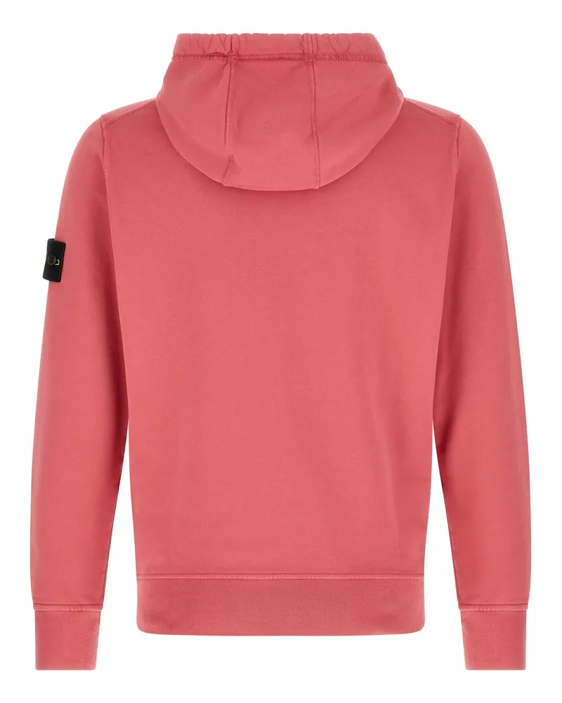 Stone Island Garment-Dyed Cotton Hoodie — Red Red