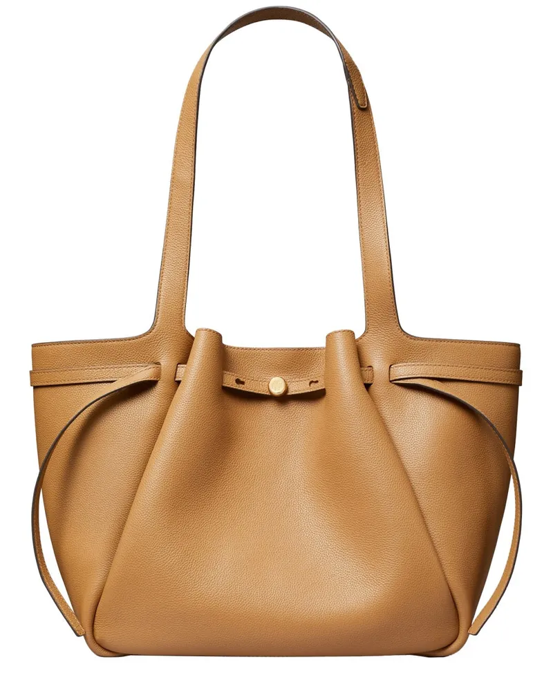 Tory Burch Women's Romy Handbag Beige Cow Leather Handbags Hand Bags Beige