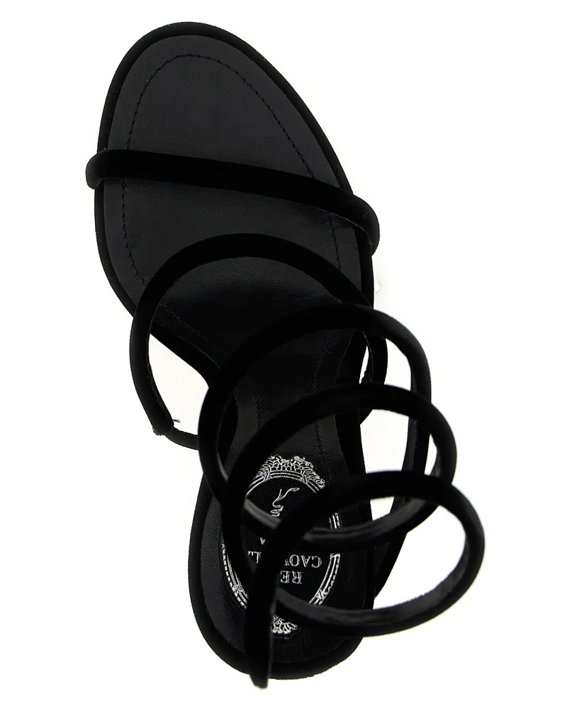 René Caovilla Women's Cleo Sandal Black Heels Black