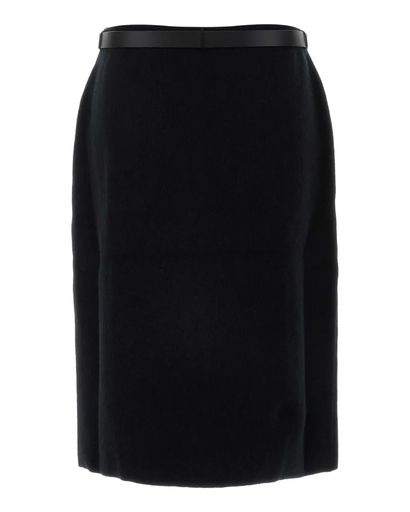 Ferragamo Women's Black Stretch Wool Blend Skirt Nero Gonne Black