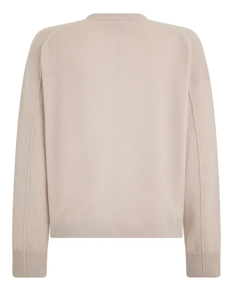 Max Mara Women Crewneck Sweater Cashmere Blend Pink Wool Pink