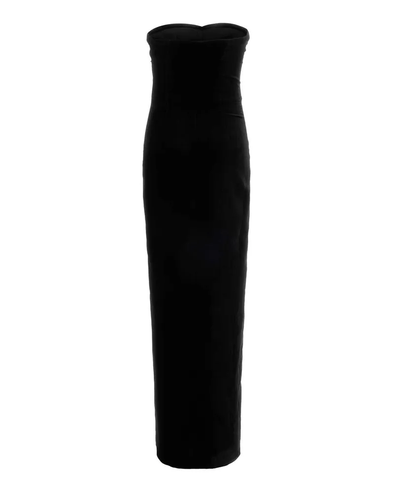 Alessandra Rich Women's Black Stretch Velvet Dress Abiti Black