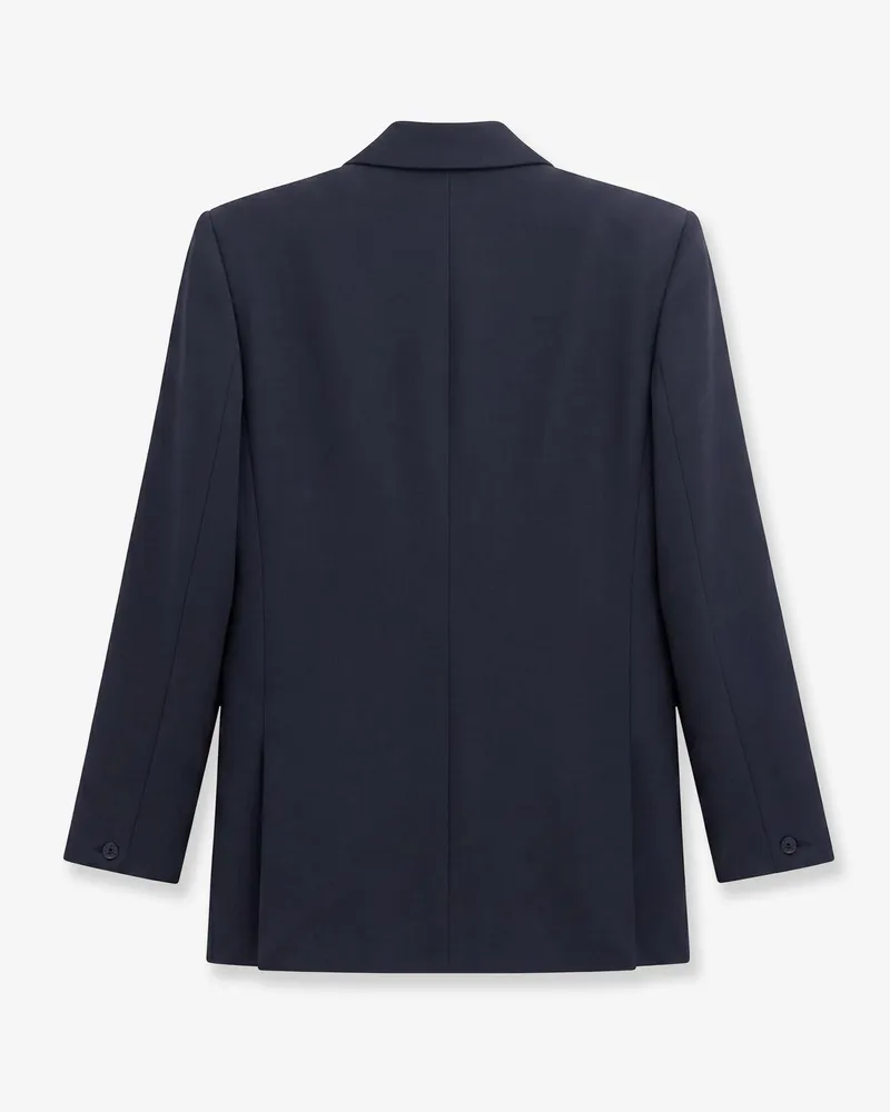 FRANKIE Shop Women's Blazer Monterey Wool-Blend Blue Blazers Jacket Navy